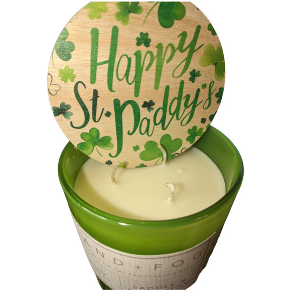 Sand + Fog 21oz Happy St Paddy's Saddle & Cardamom Candle - Gift Wrapped - Picture 2 of 6